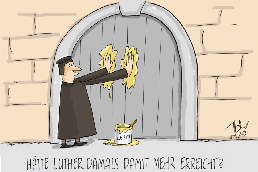 luther hätte mehr erreicht kleben kirchentor